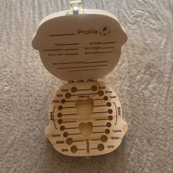 Stowy Other - NEW Stowy Baby Boy Tooth Keepsake Wooden Box 1 Unit